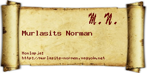 Murlasits Norman névjegykártya